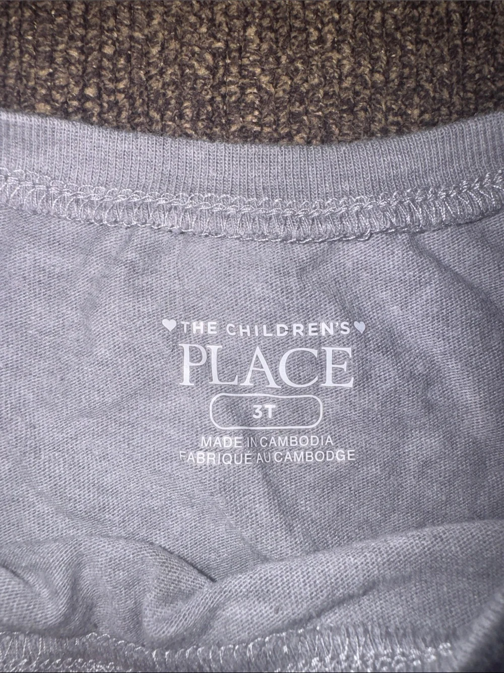 The Children's Place Gray Long Sleeve Tee with Pink Graphic
